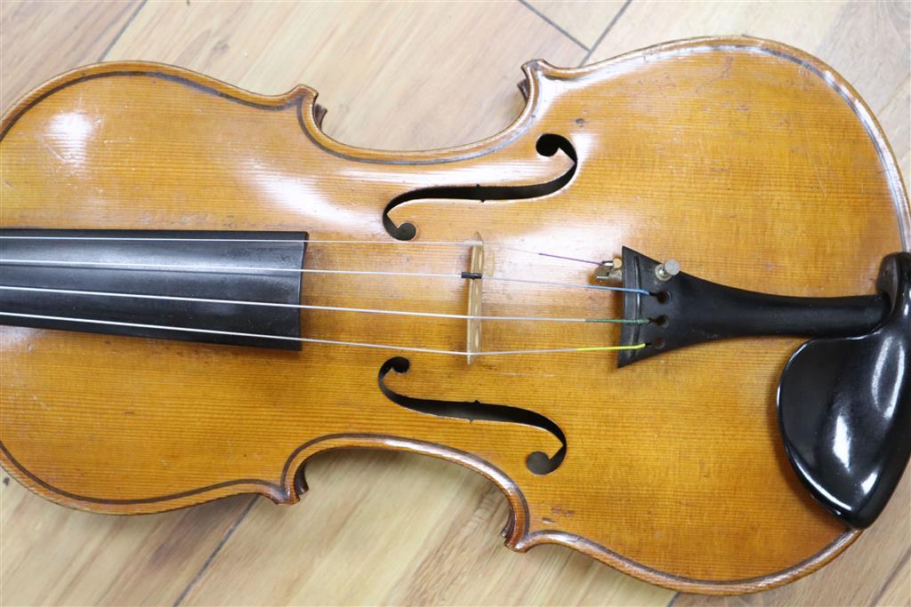 A Hidalgo violin (in Boosey & Hawkes Ltd case) with bow